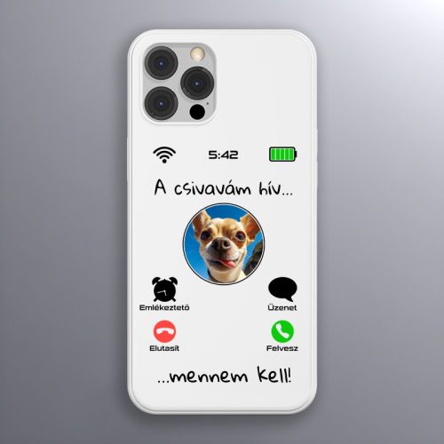 Csivavás telefontok fehér színben