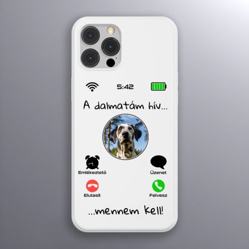 Dalmatás telefontok fehér színben