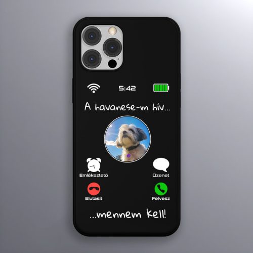 Havanesés telefontok fekete színben