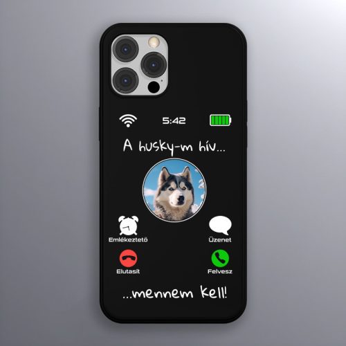 Huskys telefontok fekete színben