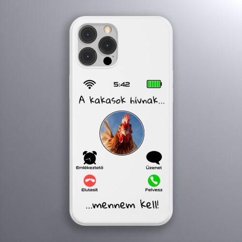 Kakasos telefontok fehér színben