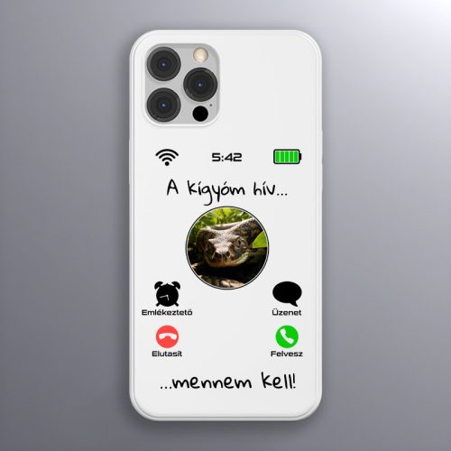 Kígyós telefontok fehér színben