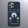 Fekete labradoros telefontok sötétkék színben