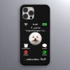 Máltai selyemkutyás telefontok fekete színben