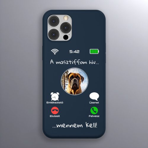 Masztiffos telefontok sötétkék színben