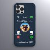 Mopszos telefontok sötétkék színben