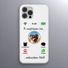 Mopszos telefontok fehér színben