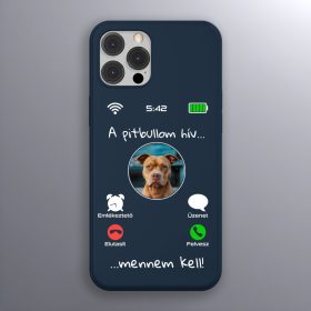 Pitbullos telefontok sötétkék színben