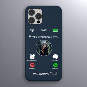 Rottweileres telefontok sötétkék színben