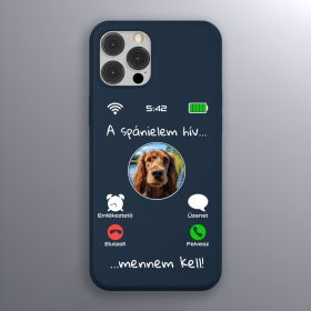 Cocker spánieles telefontok sötétkék színben