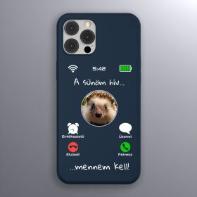 Sünös telefontok sötétkék színben