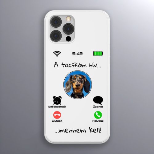 Tacskós telefontok fehér színben