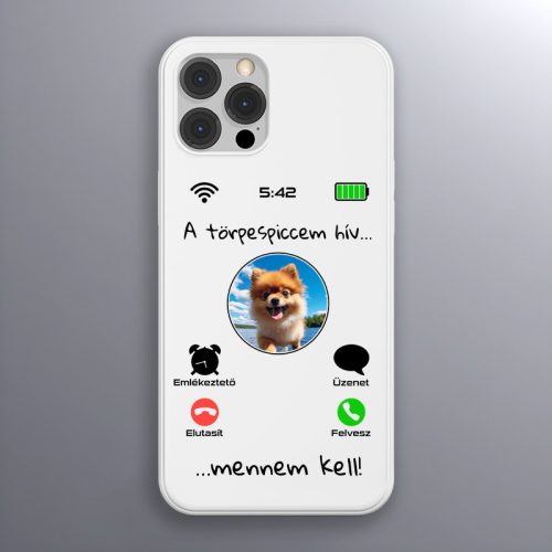 Törpespicces telefontok fehér színben