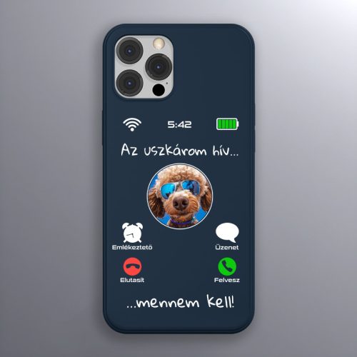Uszkáros telefontok sötétkék színben