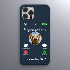 Vadászgörényes telefontok sötétkék színben