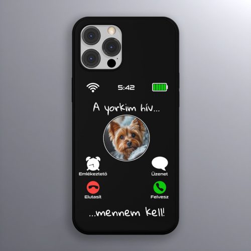 Yorkis telefontok fekete színben