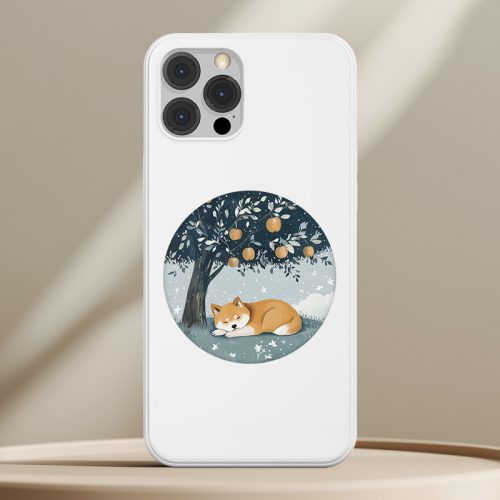 Akitás telefontok fehér színben