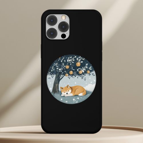 Akitás telefontok fekete színben