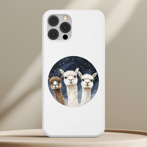 Alpakás telefontok fehér színben