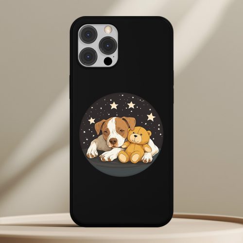 Amstaffos telefontok fekete színben