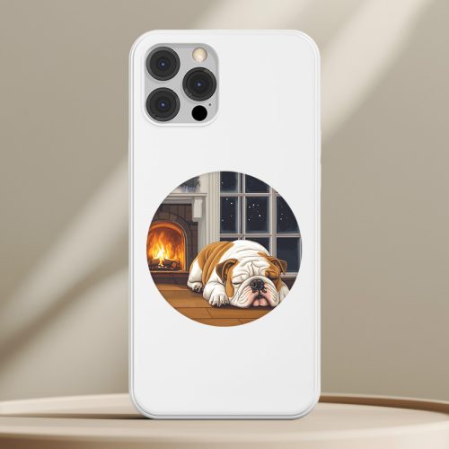 Angol bulldogos telefontok fehér színben