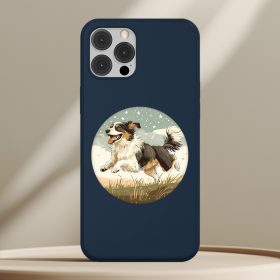 Ausztrál juhászkutyás telefontok sötétkék színben