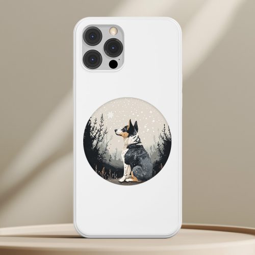 Ausztrál pásztorkutyás telefontok fehér színben