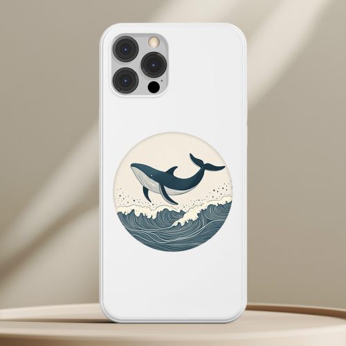 Bálnás telefontok fehér színben