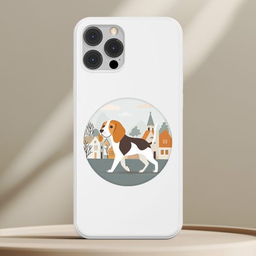 Beagleös telefontok fehér színben