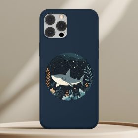 Cápás telefontok sötétkék színben