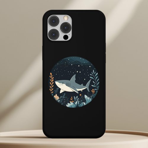 Cápás telefontok fekete színben