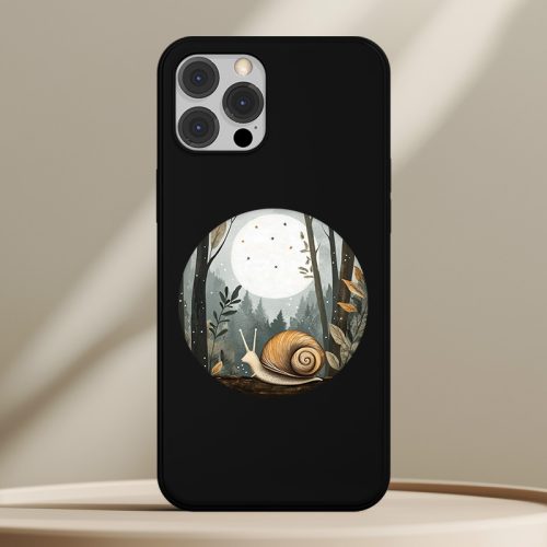 Csigás telefontok fekete színben