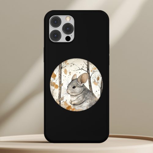 Csincsillás telefontok fekete színben