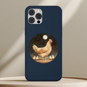 Csirkés telefontok sötétkék színben