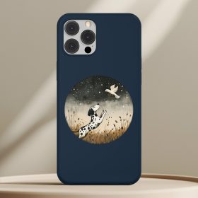 Dalmatás telefontok sötétkék színben