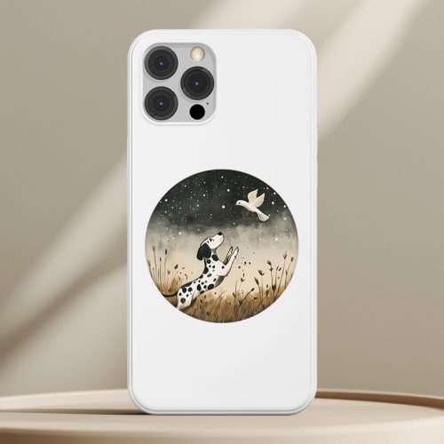 Dalmatás telefontok fehér színben