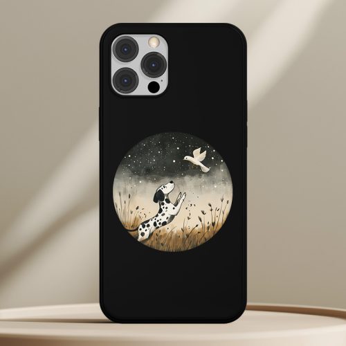 Dalmatás telefontok fekete színben