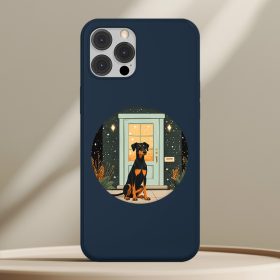 Dobermannos telefontok sötétkék színben