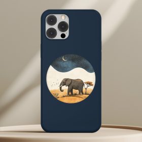 Elefántos telefontok sötétkék színben