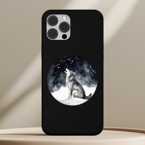 Farkasos telefontok fekete színben