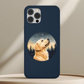 Golden retrieveres telefontok sötétkék színben