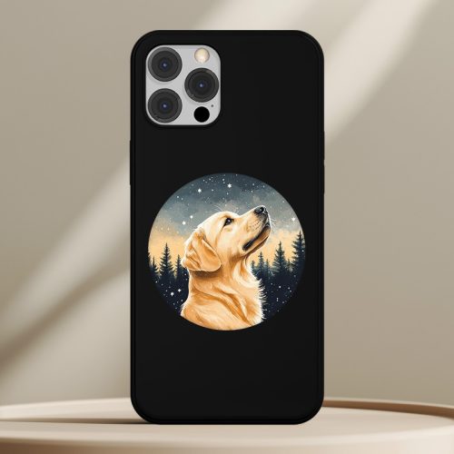 Golden retrieveres telefontok fekete színben
