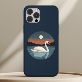 Hattyús telefontok sötétkék színben