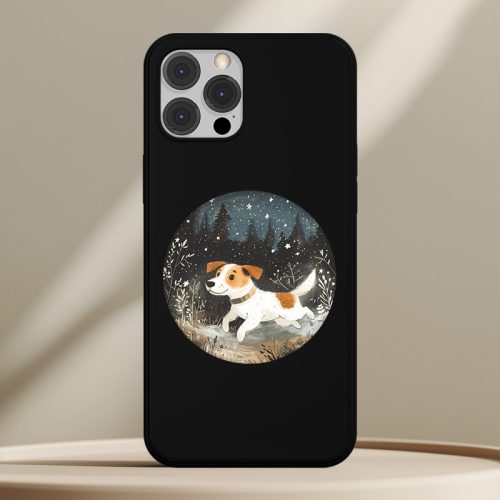 Jack russel terrieres telefontok fekete színben