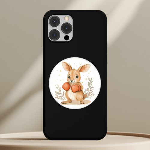 Kengurus telefontok fekete színben