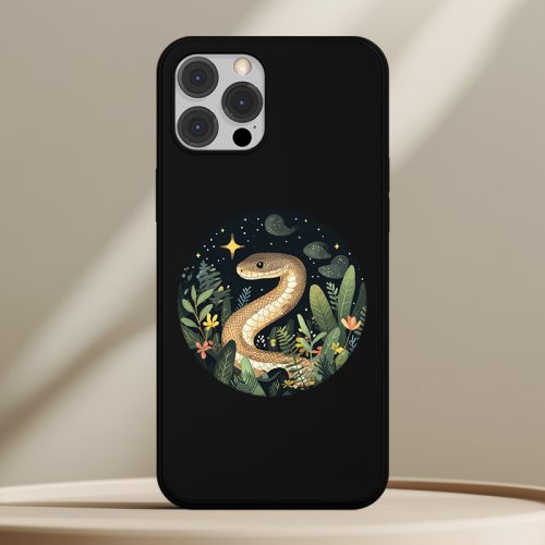 Kígyós telefontok fekete színben