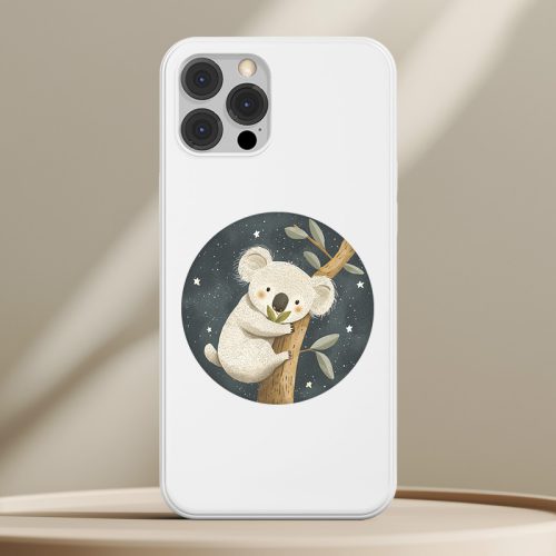 Koalás telefontok fehér színben