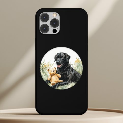 Fekete labradoros telefontok fekete színben