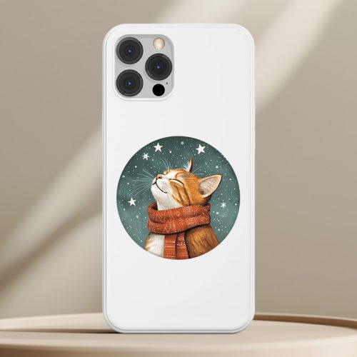 Cicás telefontok fehér színben