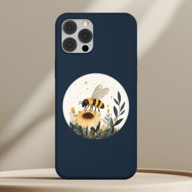 Méhecskés telefontok sötétkék színben